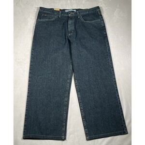 Vintage Lee Men's Jeans Size 38x27 Relaxed Fit Blue Denim '90s Dark Quartz